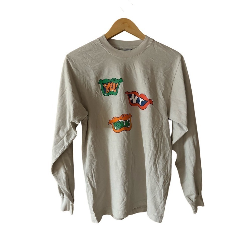 OnlyNY Long Sleeve Graphic Lips Tee Size XS